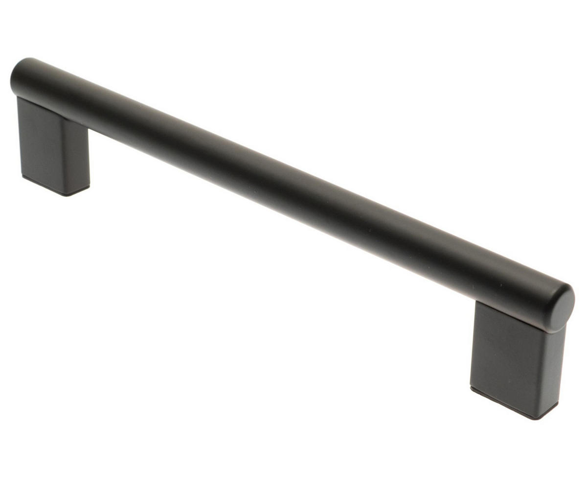 MÖBELGRIFF BA 160mm, Küchengriff schwarz matt, Griffstange Ø 12mm - Schwarz, Metall (1.2/3.5/18.2cm)