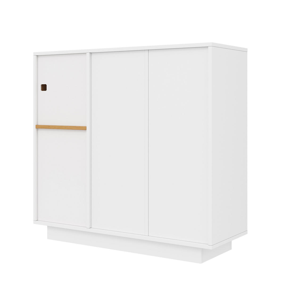 SCHUHSCHRANK aus Spanplatte 105x39,5x100,5cm in Weiß mit LED-Beleuchtung - Weiß, Holzwerkstoff (105/100.5/39.5cm) - Modfu