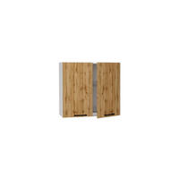 HÄNGESCHRANK mit Geschirrtrockner W80SU ( S1600/111 ) – BONO – Moderne Küchen Ästhetik – Gold / Eiche - Eichefarben, Holzwerkstoff (80/72/30cm) - ROYAL24_MARKT