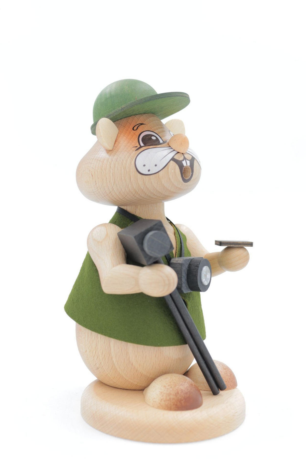 RAUCHFIGUR Hamster Fotograf 18 cm - Multicolor, Holz (12/18/0.1cm)