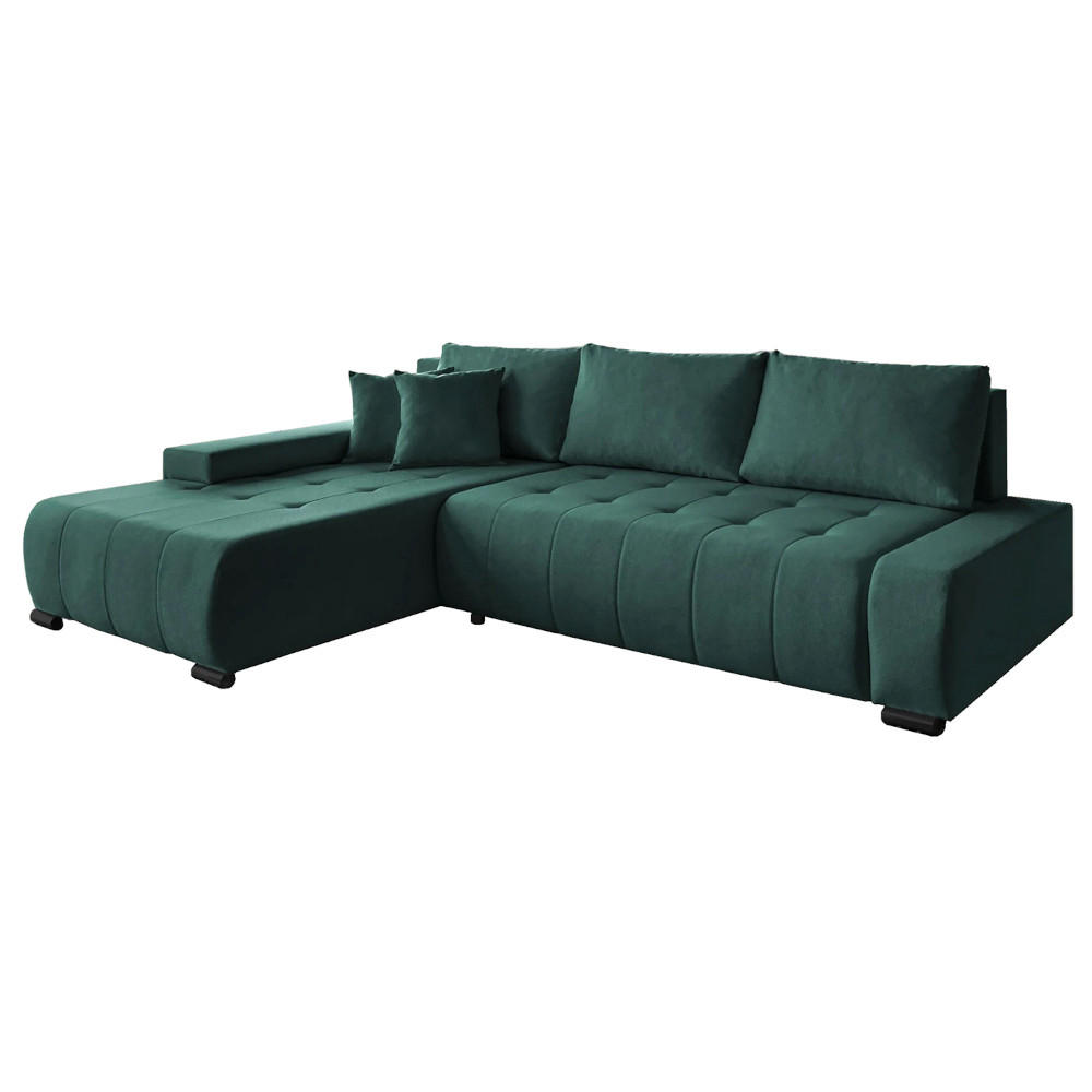Beautysofa Eckschlafsofa Grün 268x183 cm