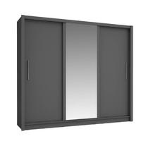 SCHIEBETÜRENSCHRANK BAKU 13 - 247.8/215/61.6 cm 2-Türig Grau Graphite - Grau, Holz/Holzwerkstoff (274.8/215/61.6cm)