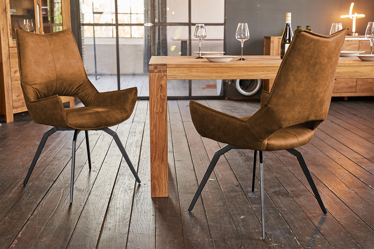 DREHSTUHL SIVO Braun Webstoff - Braun, Textil (57/95/56cm) - KAWOLA