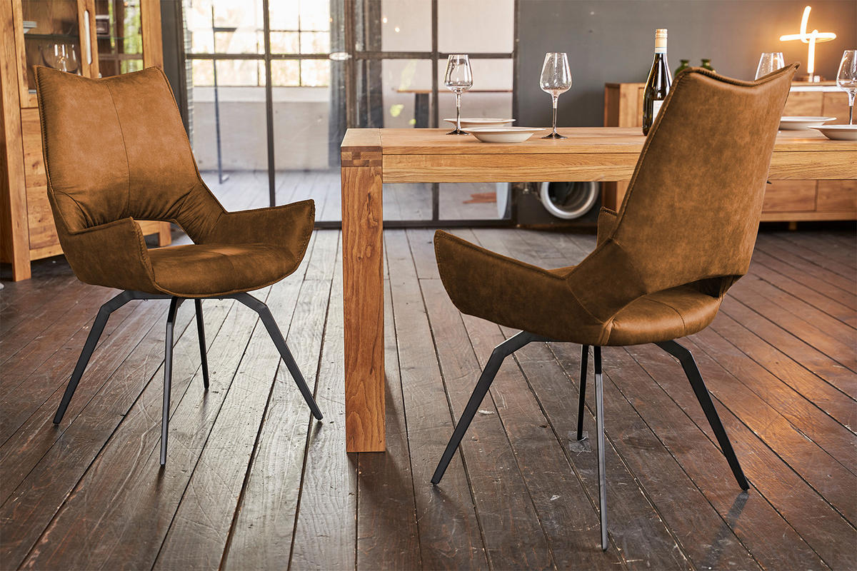 DREHSTUHL SIVO Braun Webstoff - Braun, Textil (57/95/56cm) - KAWOLA