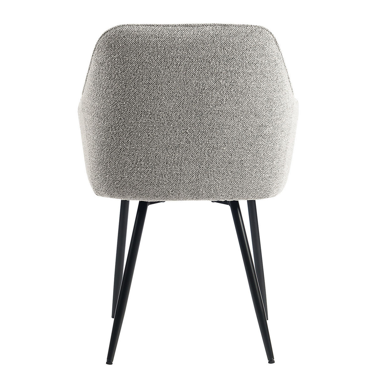 ARMLEHNENSTUHL - Eisen - Schwarz/Grau, Textil/Metall (60/84/56cm) - home24