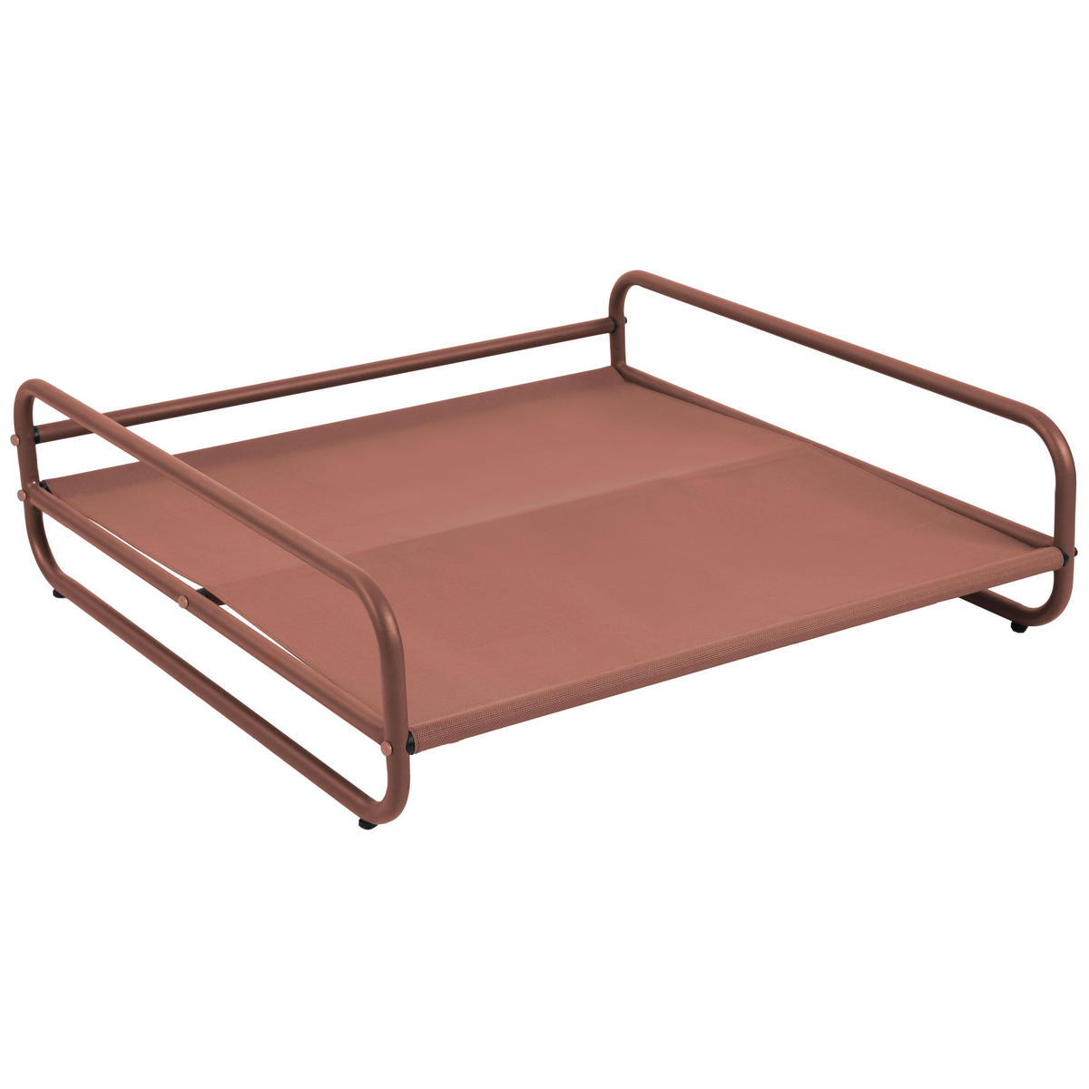 GARTENHOCKER mit Gestell, terrakottafarbenem - Braun, Textil (97/42/97cm) - Oviala