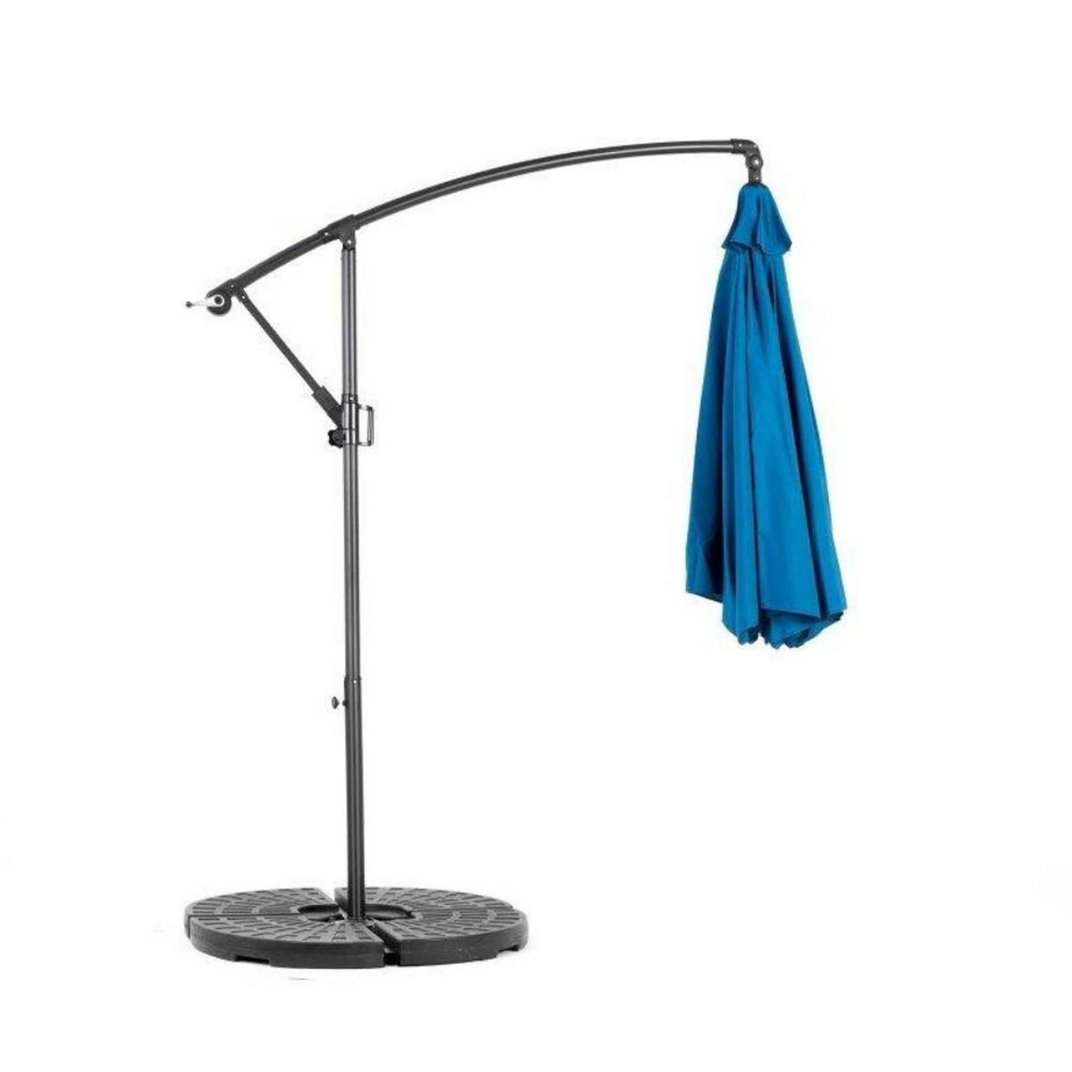 SONNENSCHIRM 295x295cm,Ampelschirm,Gartenschirm,Aluminium,Sonnenschutz,Blau - Blau, Metall (295/295cm) - LVHOM