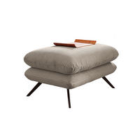 HOCKERBANK CHARME Granit Cord - Greige, Textil (120/45/70cm) - KAWOLA
