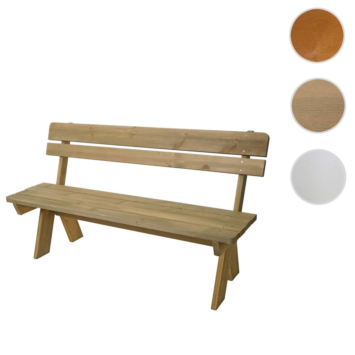 GARTENBANK Beige - Beige, Holz (148/86/54cm) - MCW