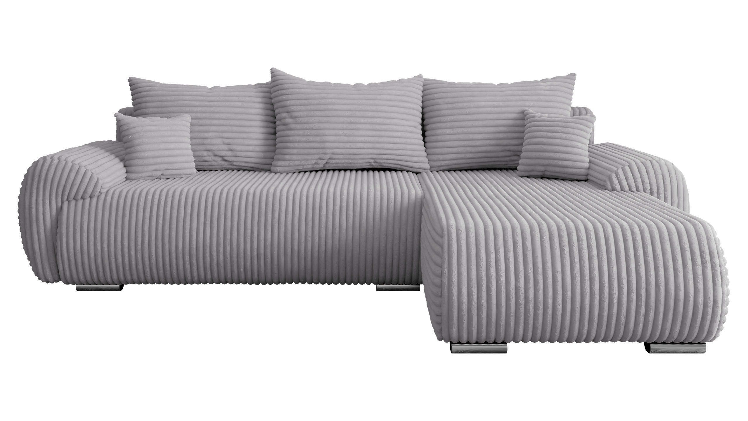 Mirjan24 Ecksofa Hellgrau 282x187 cm