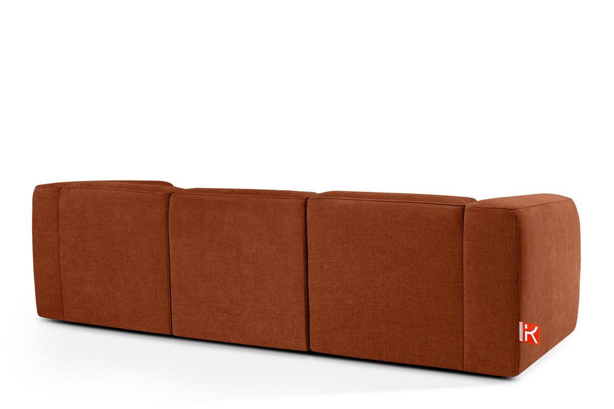 3-SITZER SOFA FUBBO, Rot - Rot, Holz/Holzwerkstoff (290/73/96cm) - KONSIMO®