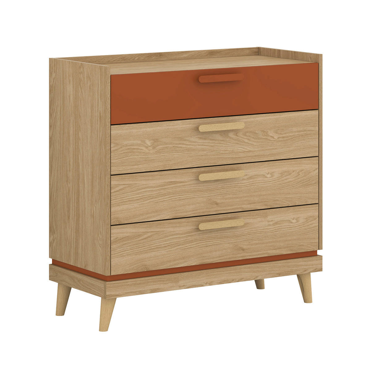 KOMODA Sandy Drevo - hnedá, kompozitné drevo (90/90/40cm) - Petits-meubles