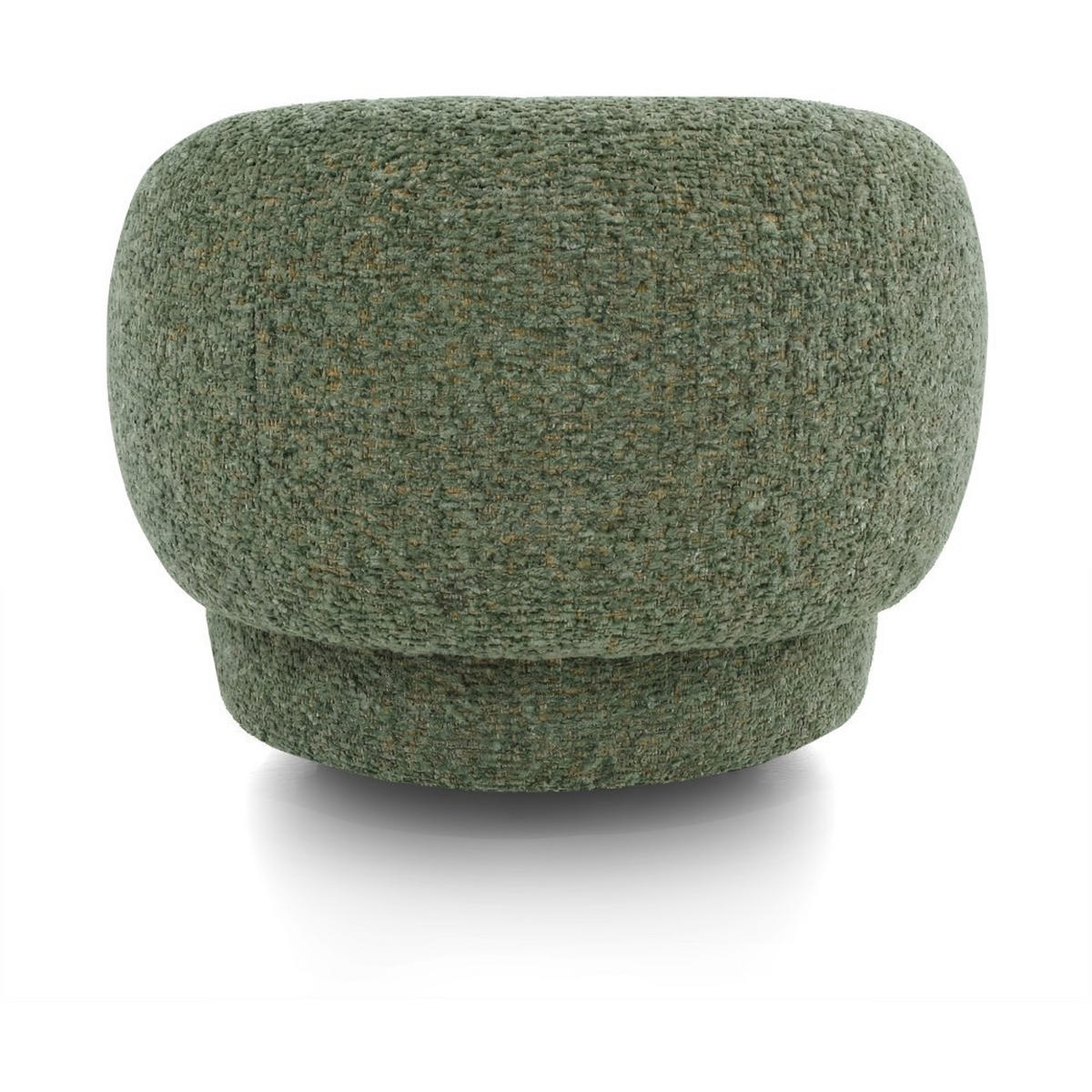 SESSEL Mao, Drehsessel mit runder Form, Grün, Chenille-Stoff - Grün, Textil (99/82/91cm) - Beautysofa