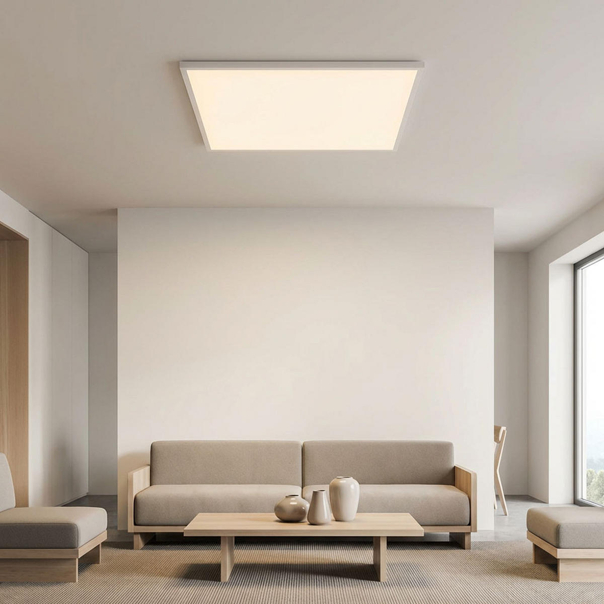 LED DECKENLEUCHTE Turcona Weiß - Weiß, Metall (59.5/59.5/6cm)