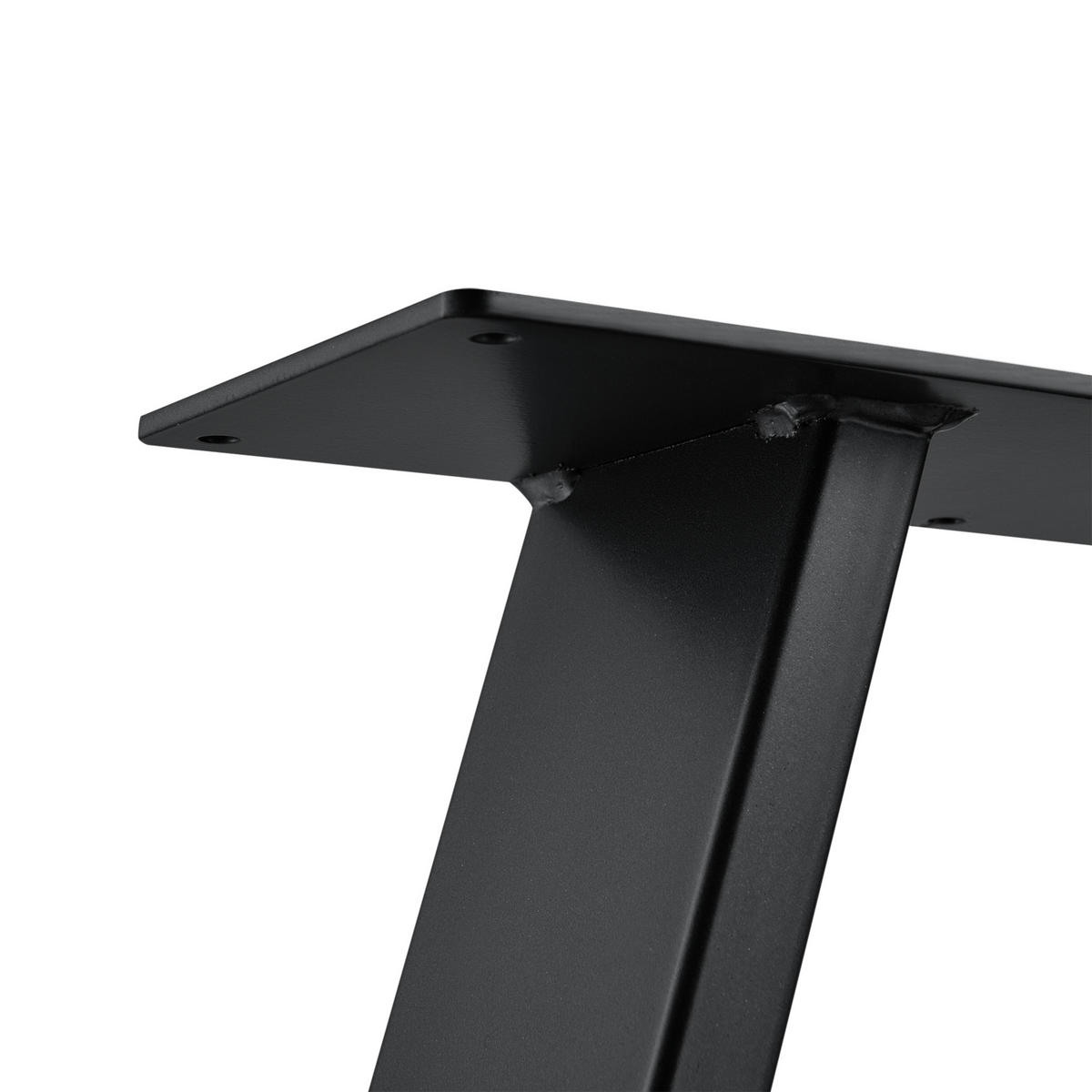 TISCHGESTELL-SET 2-TLG. Eschau - Schwarz, Metall (40/40/10cm) - [en.casa]