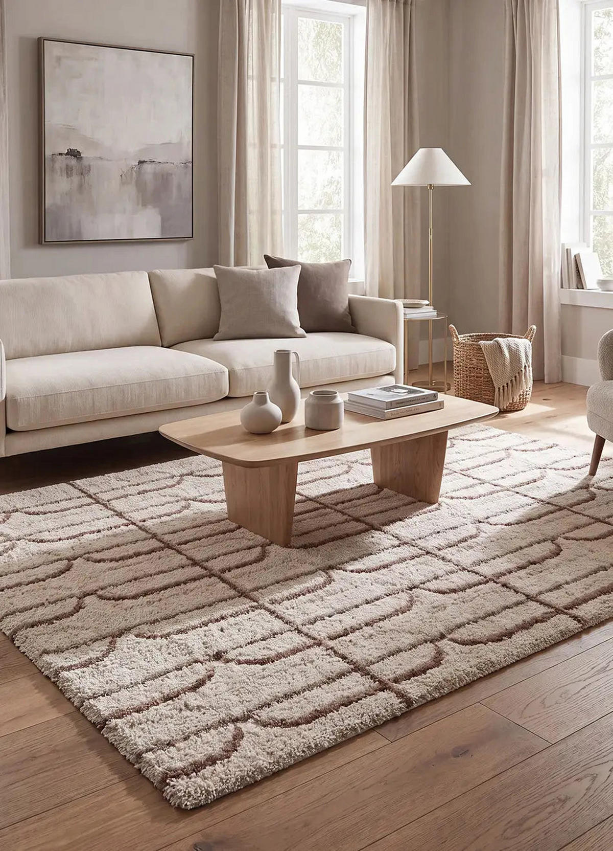 KINDERTEPPICH Creme / Rosa Ember 80/150 cm - Creme, Naturmaterialien/Textil (80/150cm) - Atticgo