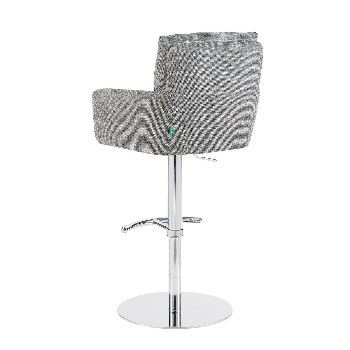 BARHOCKER Leo - Chromfarben/Grau, Textil/Metall (54/96/57cm) - DUBI Möbel