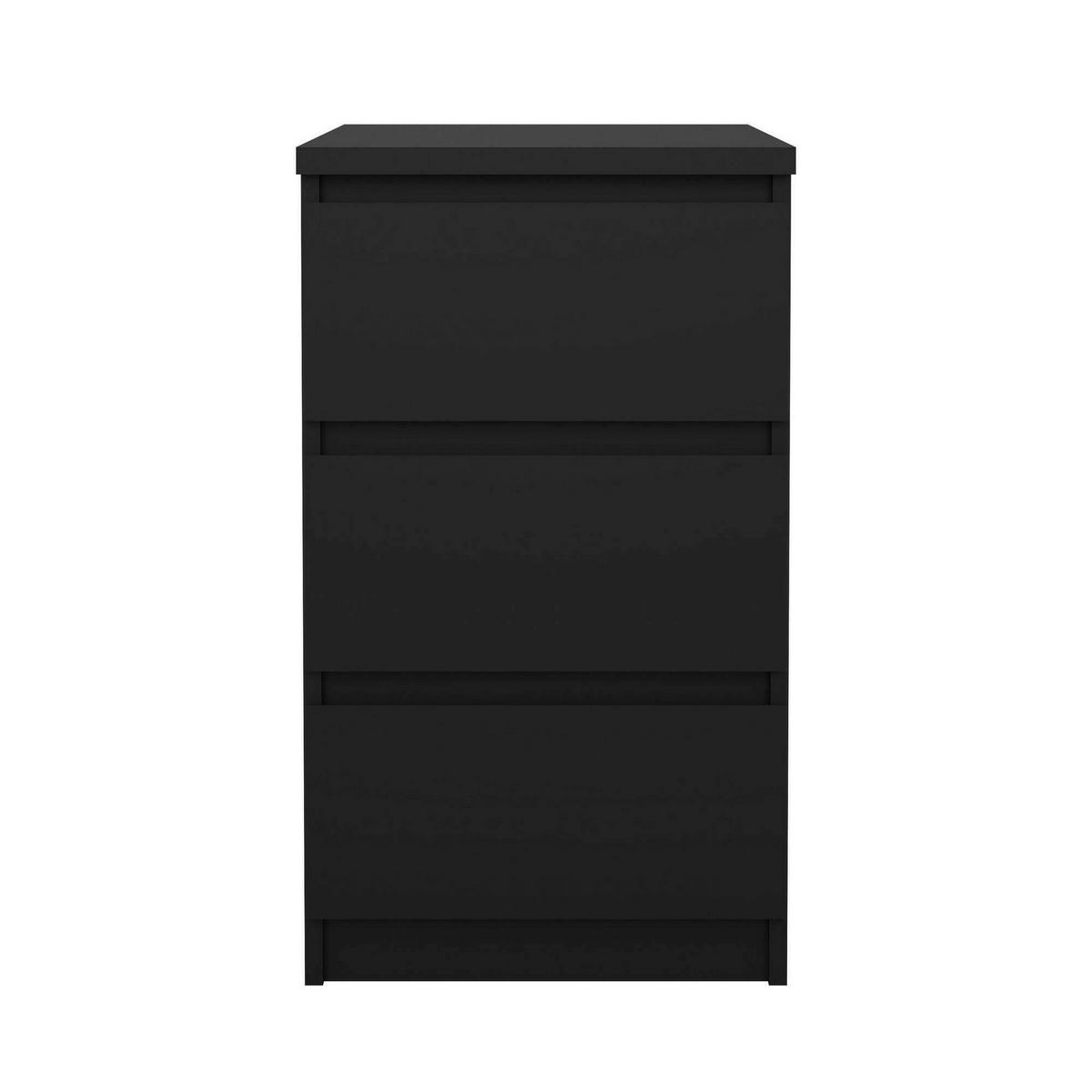 KOMMODE Schwarz 40.4/50/70.1 cm - Schwarz, Holzwerkstoff (50/70.1/40.4cm) - DMORA