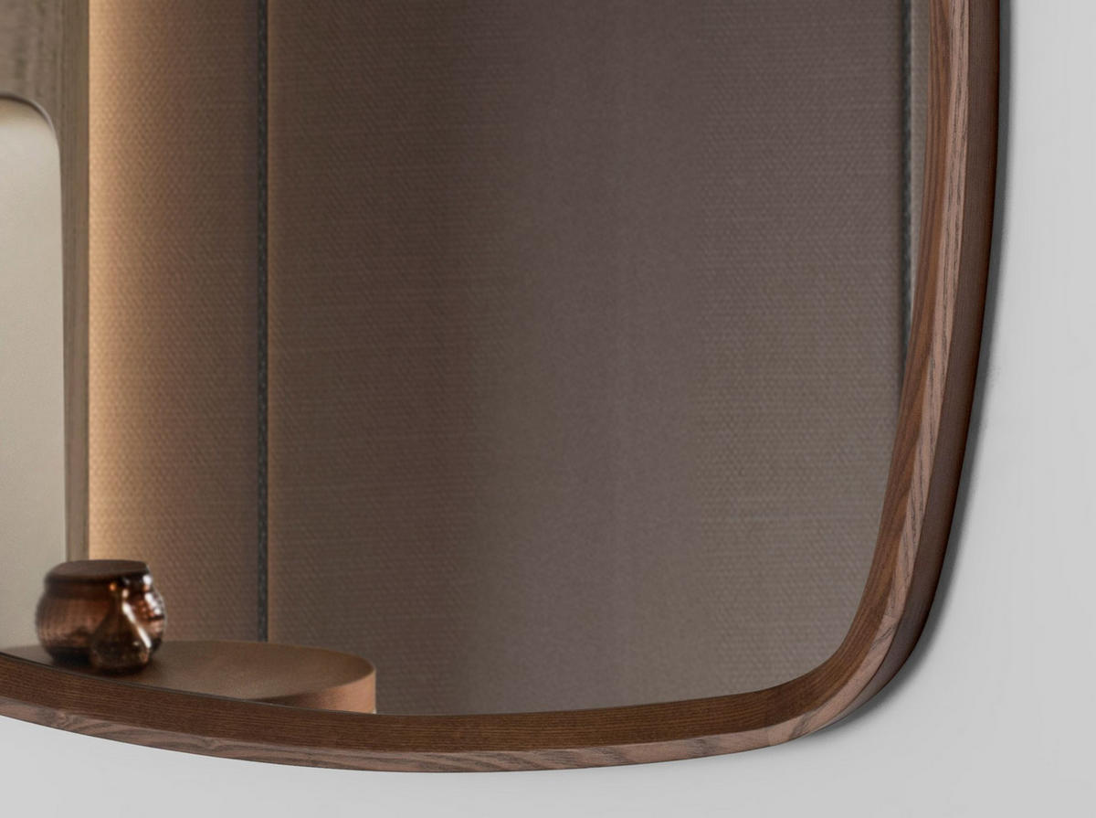 WANDSPIEGEL Wandspiegel quadratisch Nussbaum 65/65/4 cm - Braun, Holz/Holzwerkstoff (65/4/65cm) - ANGEL CERDA