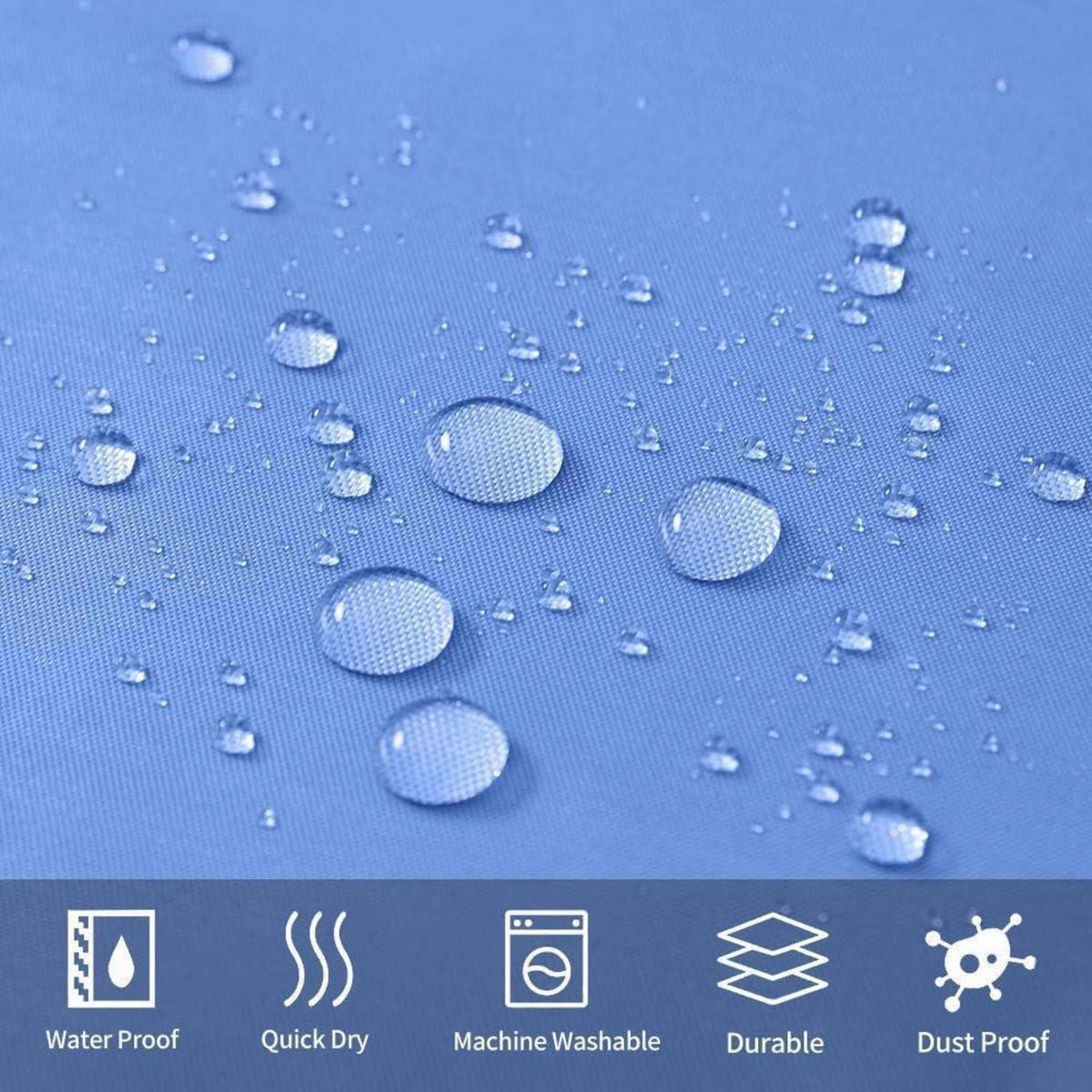 DUSCHVORHANG Blau 180 x 200 cm - Blau, Textil (180/200cm)