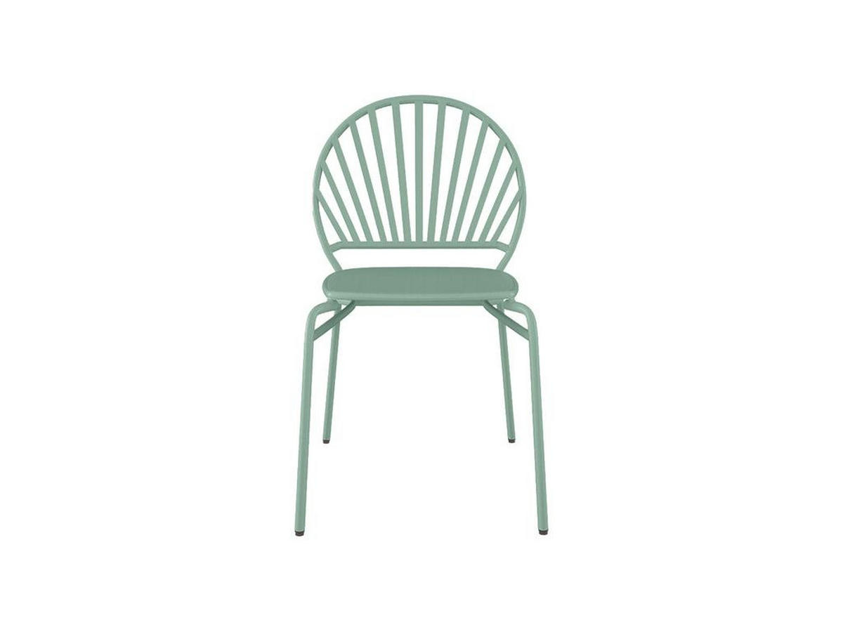 GARTENSTUHL stapelbar 2er-Set - Metall - Mandelgrün - CEDEIRA von MYLIA - Grün, Metall (58.5/82/50cm) - Vente-Unique
