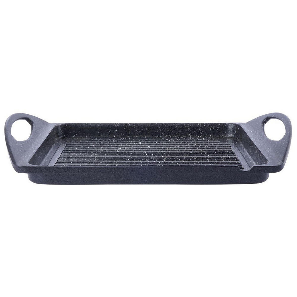 GRILLPLATTE Grande schwarz - Schwarz, Metall (34/26.5/5.5cm) - Orion 