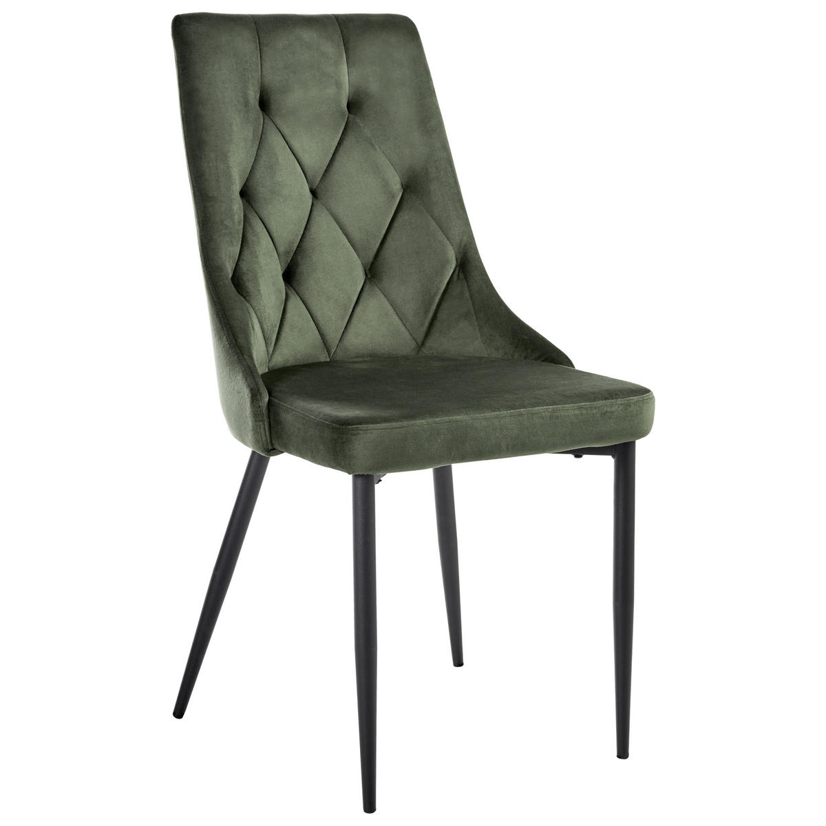 ÉTKEZŐSZÉK 2 darabos Szett Olívazöld Avenir - fekete/zöld, textil (49/95/60cm) - Beliani