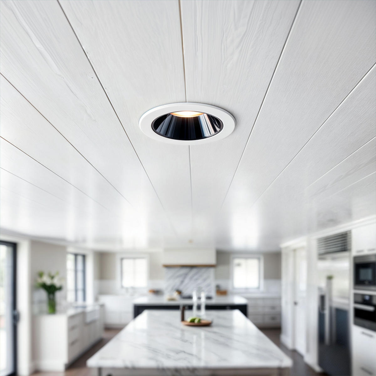 EINBAULEUCHTE ANSEL Weiß Schwarzchrom 12 W - Weiß, Metall (112/112/12cm) - Rendl