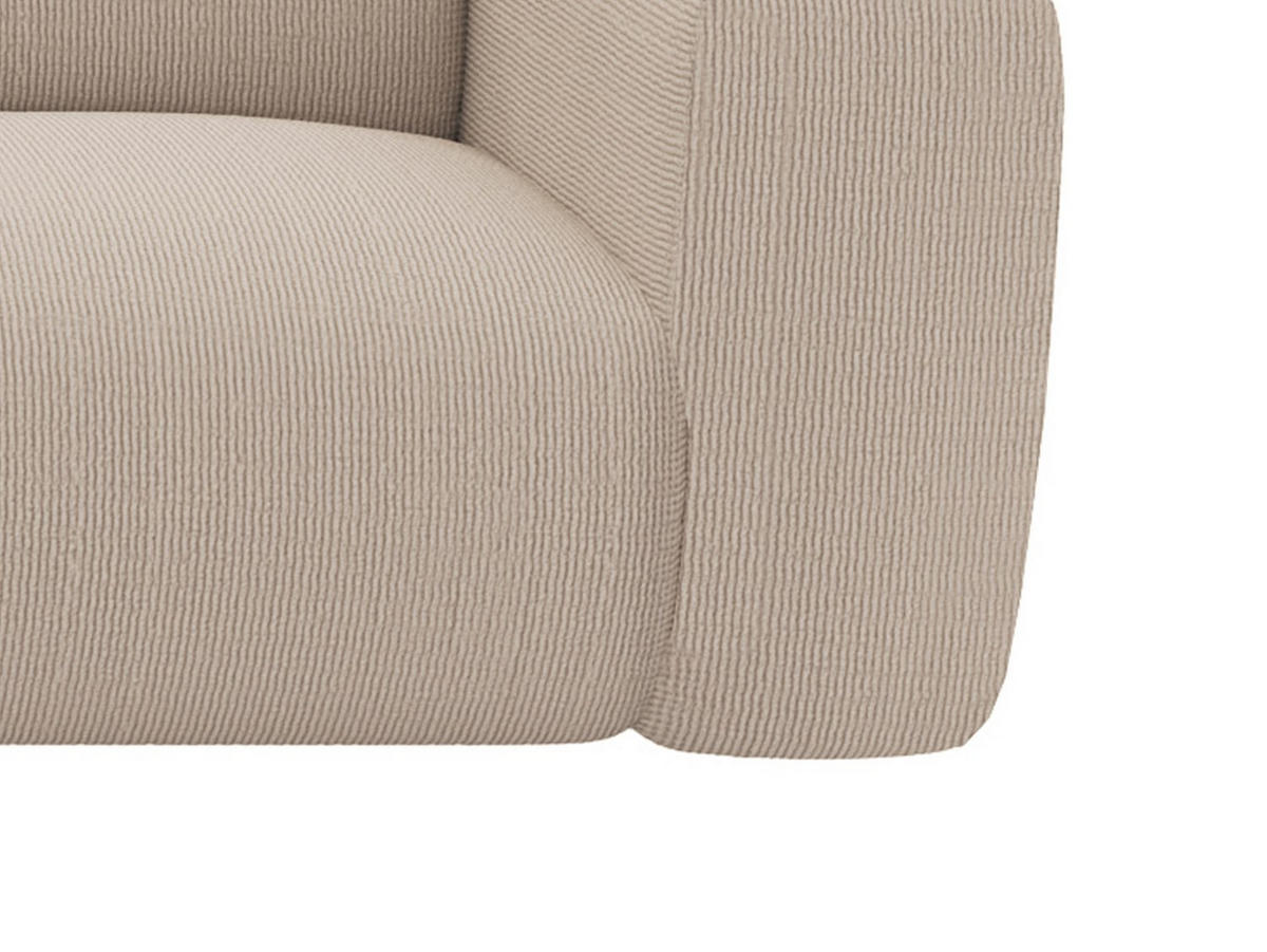 SOFA - 6 Personen - samt - beige Pogni - Beige, Textil (269/221cm) - Vente-Unique