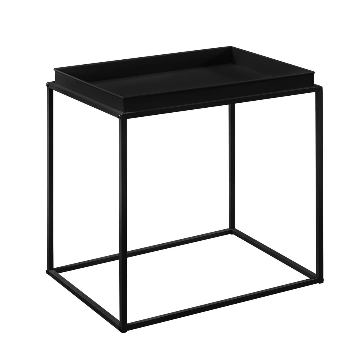 TABLETTTISCH Helier SET 2-teilig 54/40/56 - Schwarz, Metall (40/54/56cm) - [en.casa]