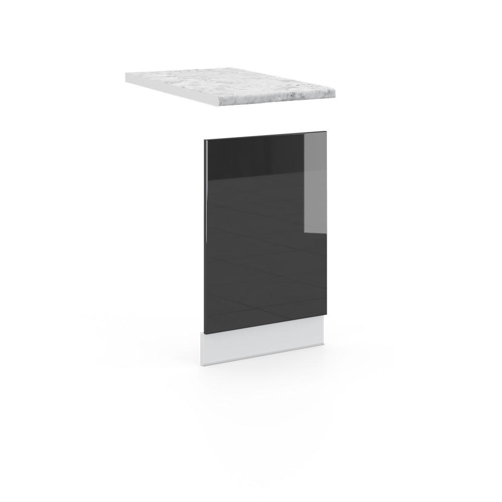 FRONTPANEL Fame-Line Antracit högblank 45 cm , AP Marble Svart högglans, Vit 67.4/45/60 cm