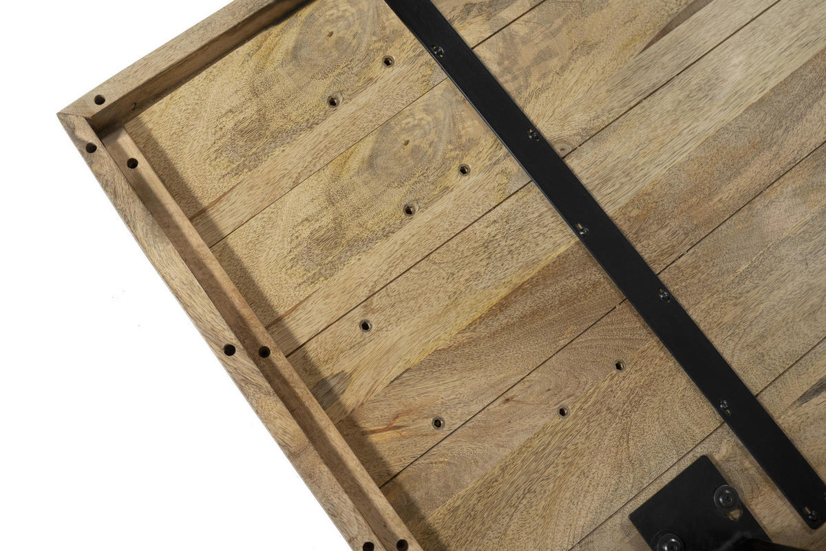 ESSTISCH RIO - Beige/Schwarz, Holz/Metall (80/120/77cm) - SAM