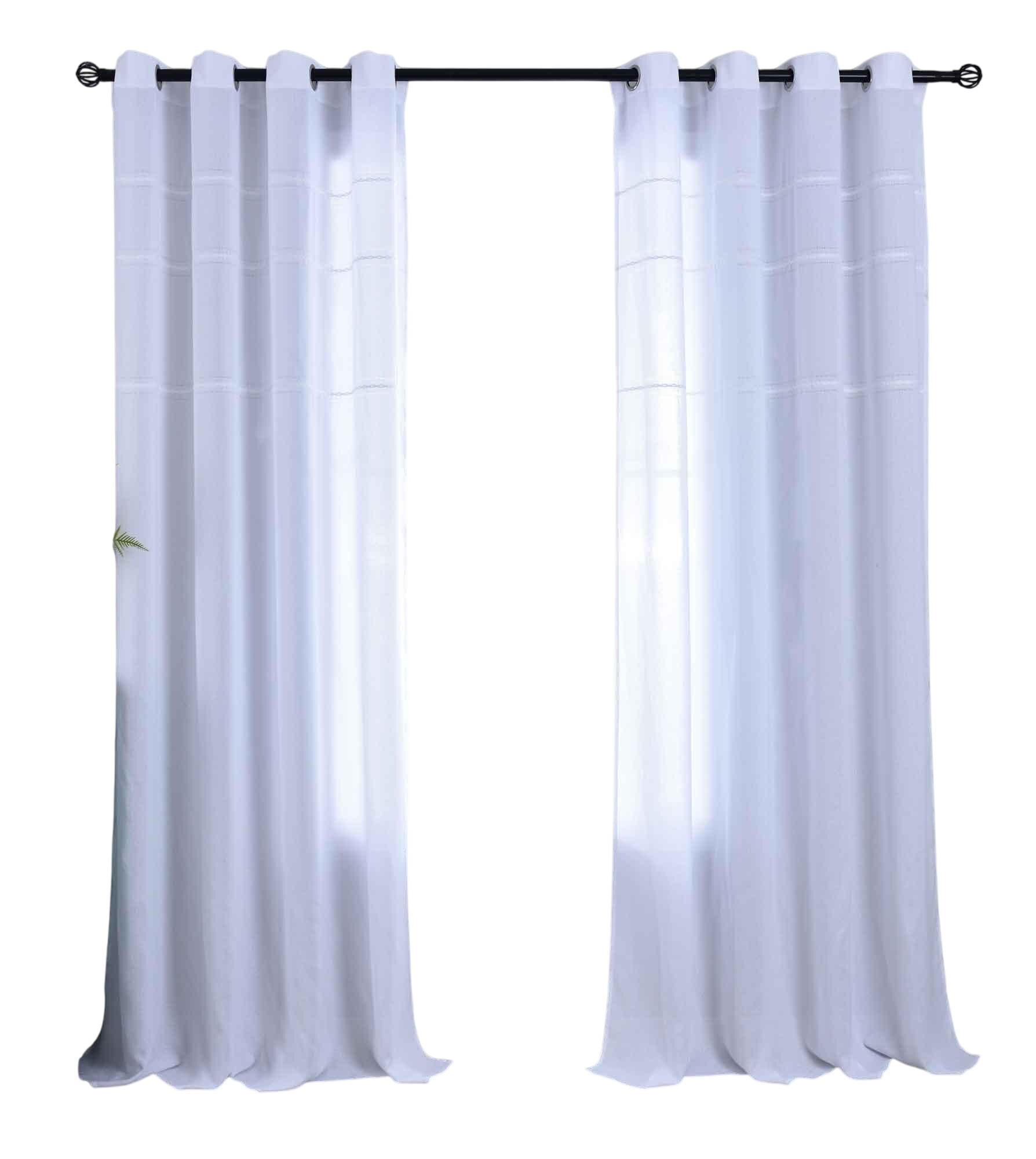VORHANG 2ER SET »Leipzig« HxB 245x145 cm Weiß - Weiß, Textil (145/245cm) - Gardinenbox