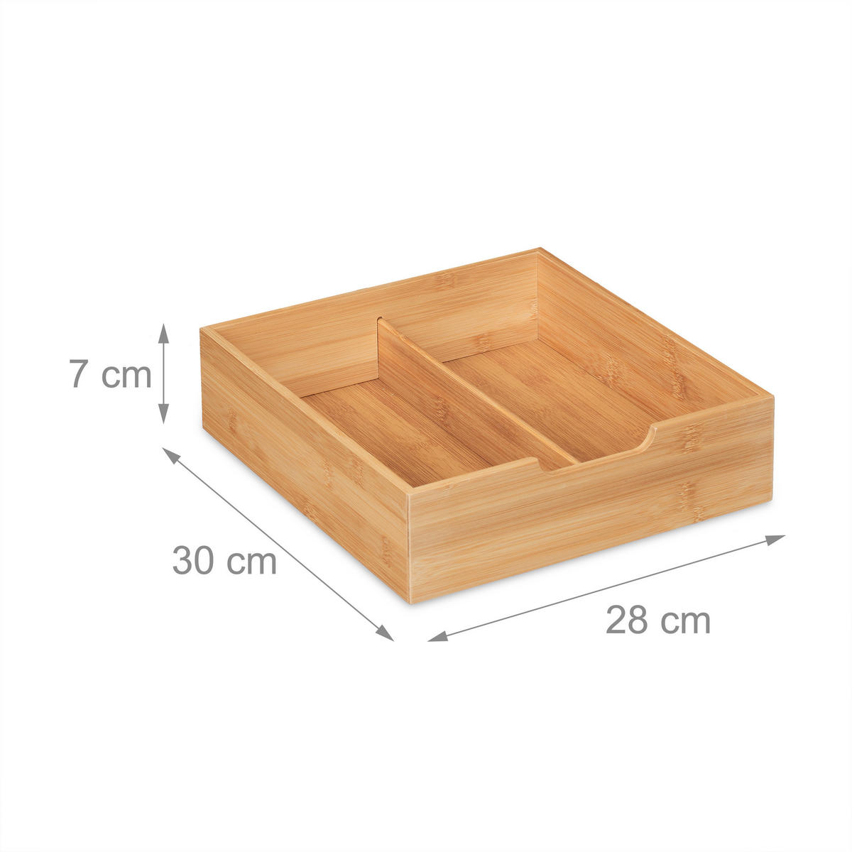SCHREIBTISCH-ORGANIZER - Hellbraun, Holz/Holzwerkstoff (31/30/33cm) - Relaxdays