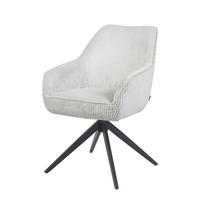 ARMLEHNSTUHL ARVIT - Hellgrau/Schwarz, Textil/Metall (58/87/61cm) - B&D Home