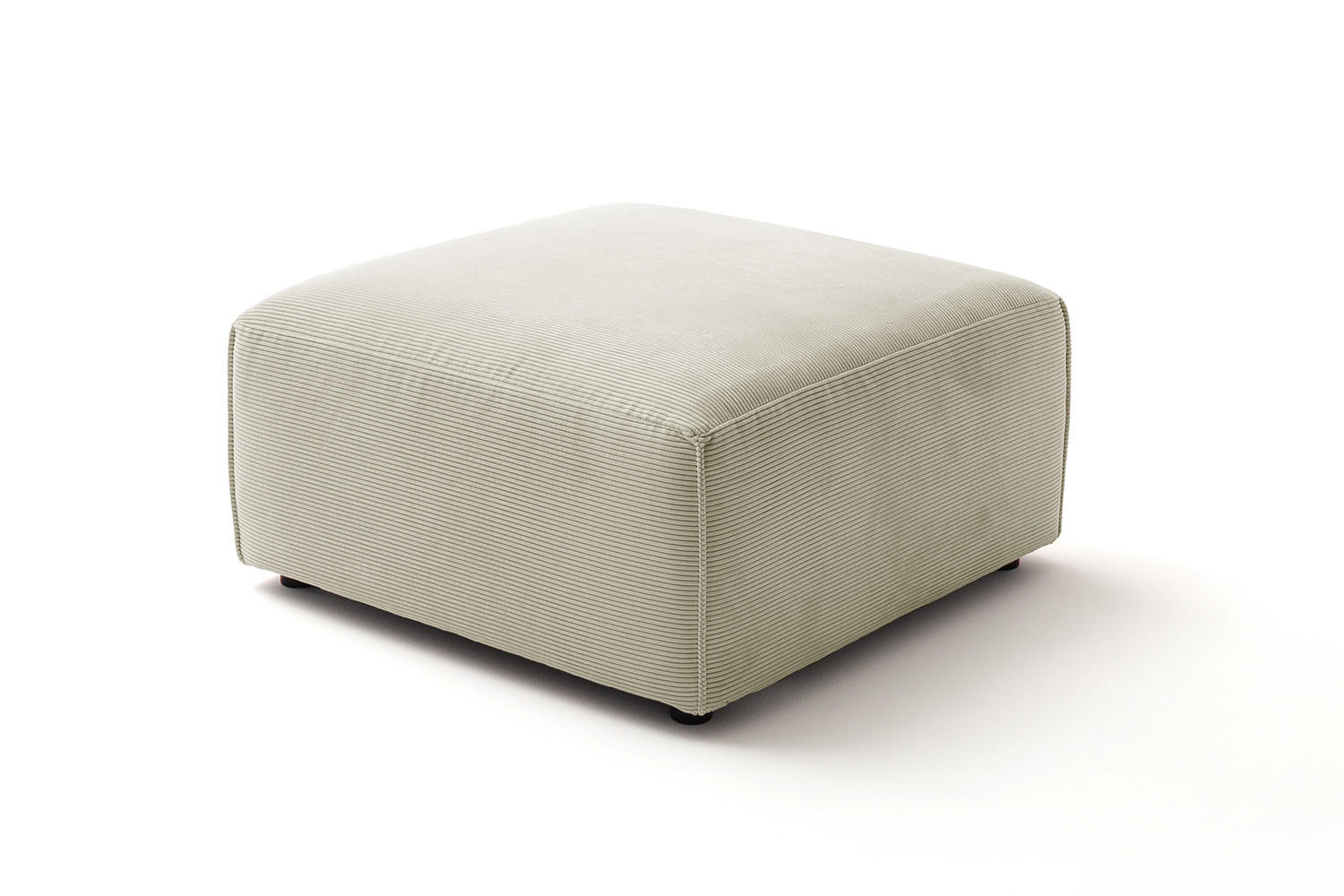 Thumbnail - Kawola Polsterhocker, Beige, Textil, Echtholz, Füllung: Kaltschaum, Quadratisch, 80x42x80 cm, Wohnzimmer, Hocker, Sitzho...