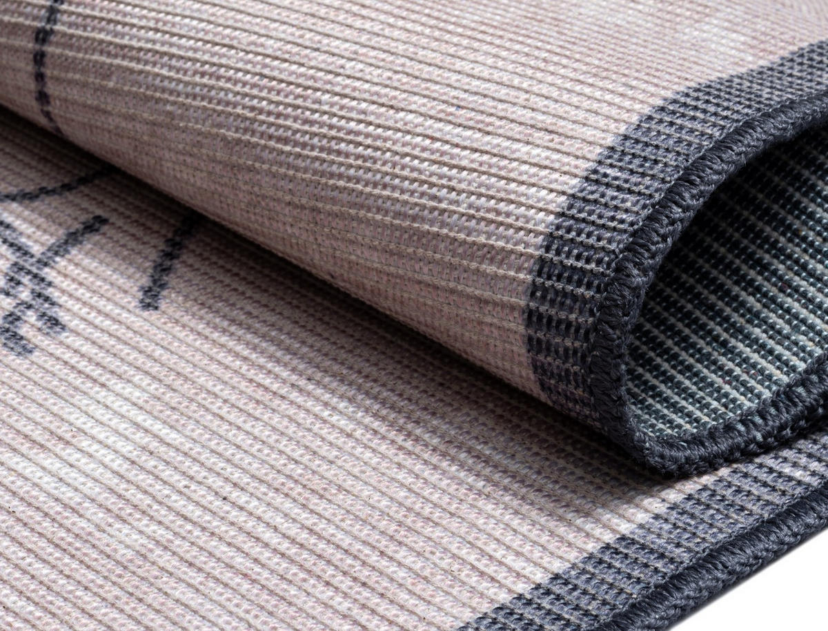 TEPPICH Zale II Mauve,Anthrazit,Roségold 160/230 cm - Mauve, Textil (160/230cm) - My-Rug