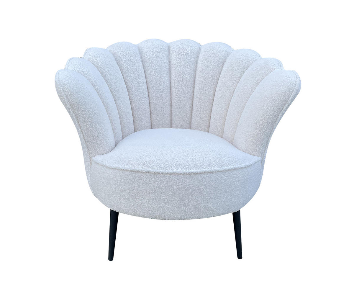 SESSEL aus Teddy-Stoff, weiß - Weiß, Textil (57/80/85cm) - Giga Meubel