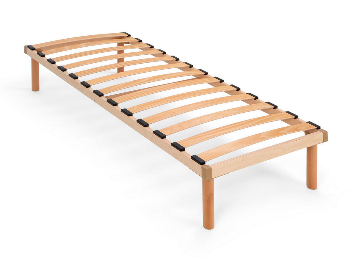 BETTGESTELL PYXIS Buche massiv 100x200 cm - Naturfarben, Holz (99/200cm) - Coemo