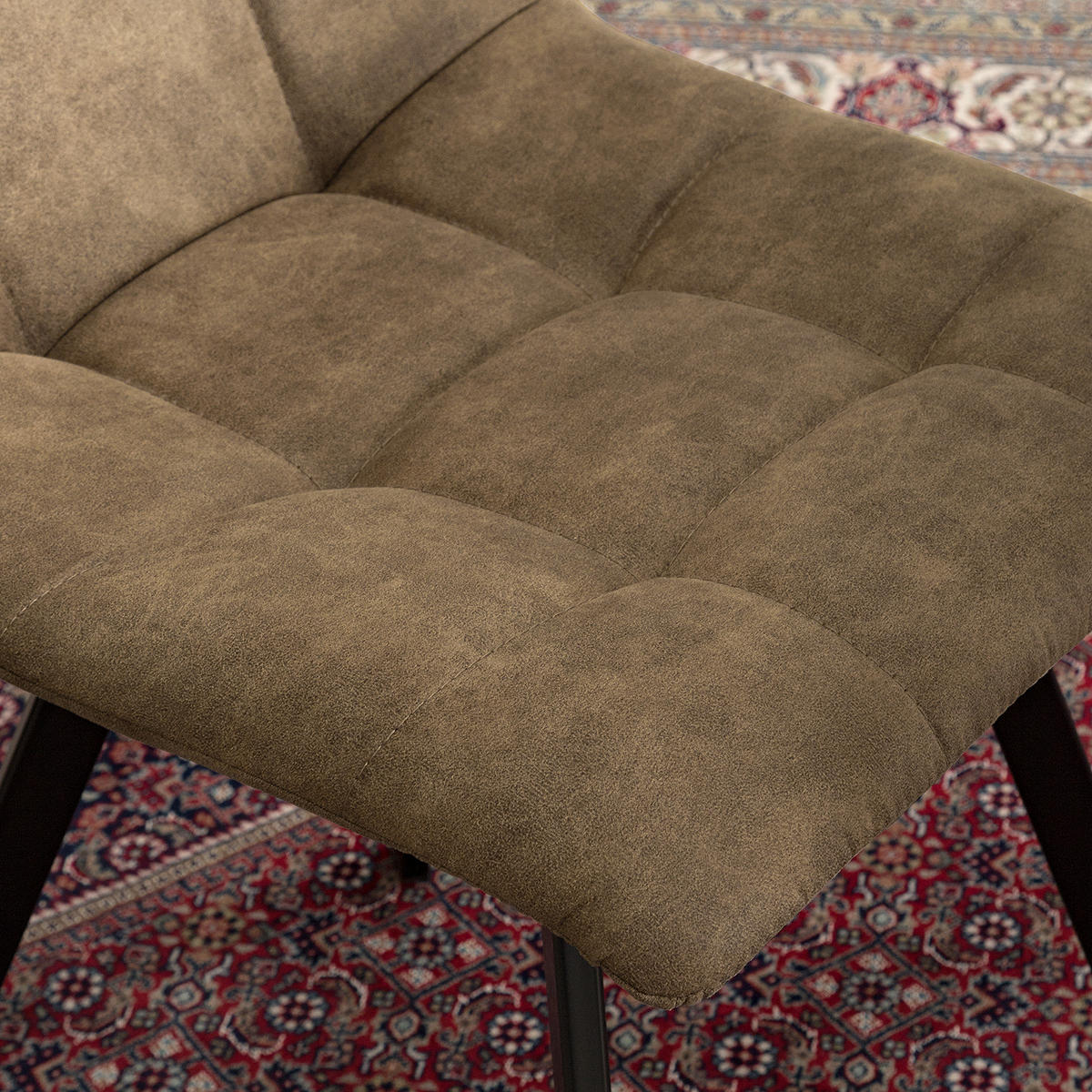 POLSTERSTUHL - Hellbraun, Textil/Metall (44/86/57cm) - home24