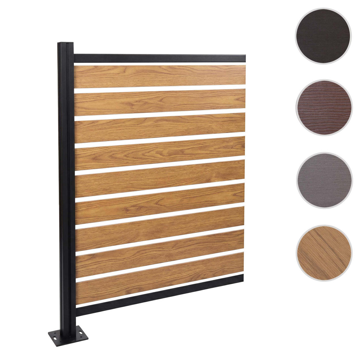 MÜLLTONNEN-ZAUN Alu 130x100x6cm Erweiterung Hellbraun - Hellbraun, Metall (100/130/6cm) - PROREGAL