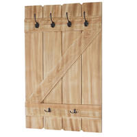 WANDGARDEROBE 91x60x10cm 6 Haken Kiefer - Kieferfarben, Holz (60/91/10cm) - BERLINLODGE
