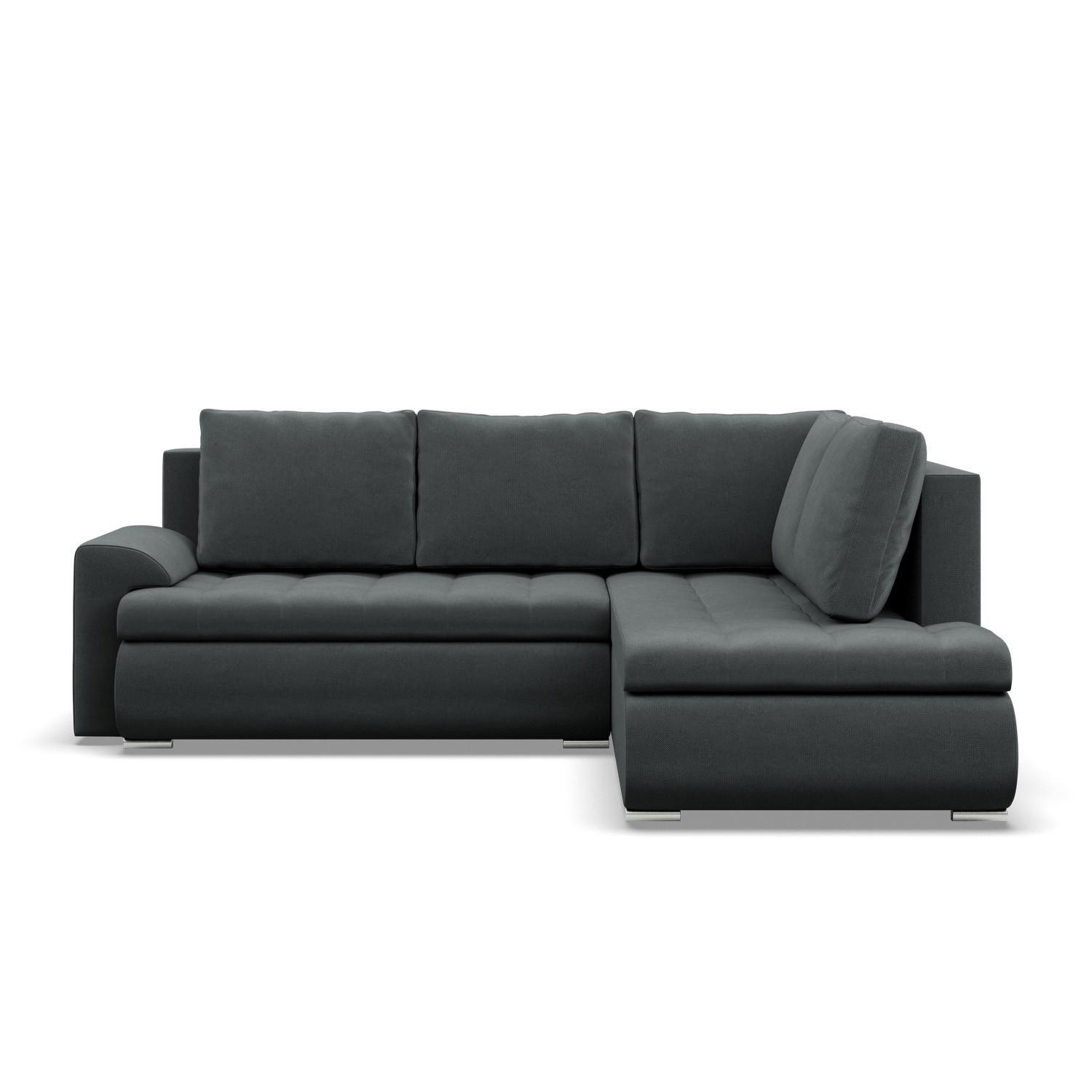 ECKSOFA RECHTS MIT SCHLAFFUNKTION FORESTA, Dunkelgrau - Dunkelgrau, Textil (230/200cm) - Mebligo