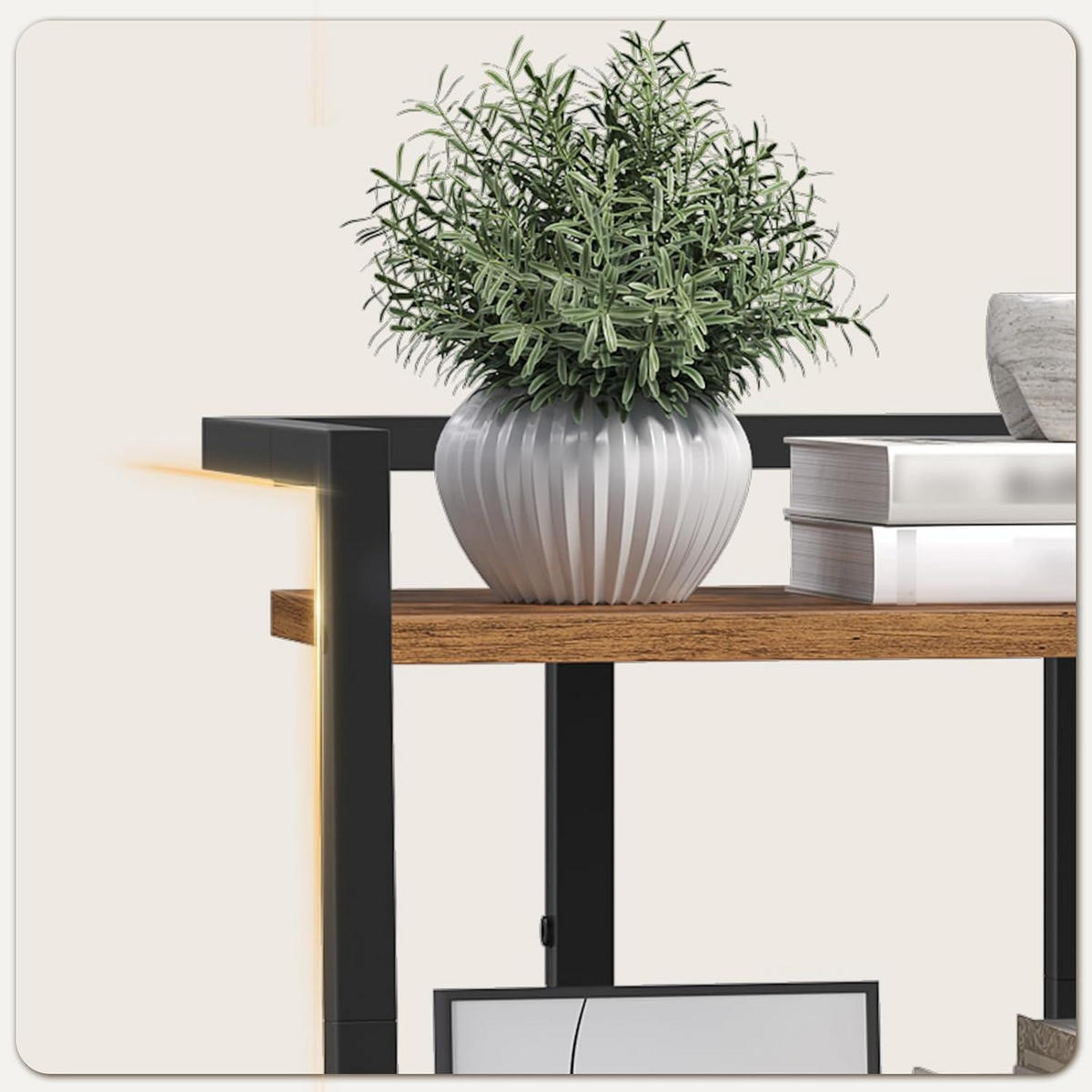 LEITERREGAL 5 Ebenen Vintagebraun und Schwarz 40 x 30 x 130 cm - Braun, Holzwerkstoff (30/130/40cm)
