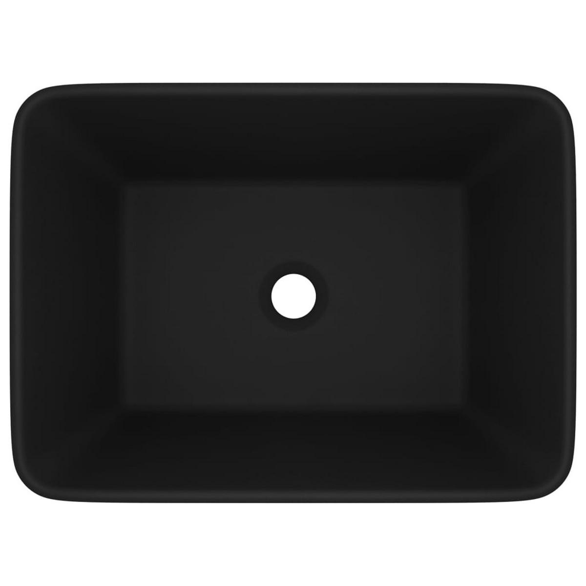 WASCHBECKEN Luxus Matt Schwarz 41/30/12 Cm Keramik - Schwarz, Keramik (30/12/41cm) - vidaXL
