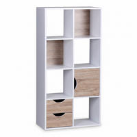 BÜCHERREGAL – Sonoma Eiche/Weiß, 8 Fächer, modern, Raumteiler-funktion - Weiß, Holz (60/120/29cm) - KADIMA DESIGN