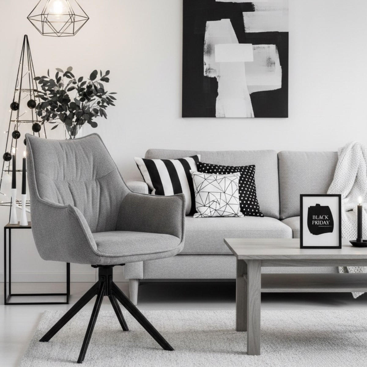 ESSZIMMERSTUHL Ginosa drehbar 2er-Set - Beige/Hellgrau, Textil/Metall (62/90/66cm) - Mr. Deko