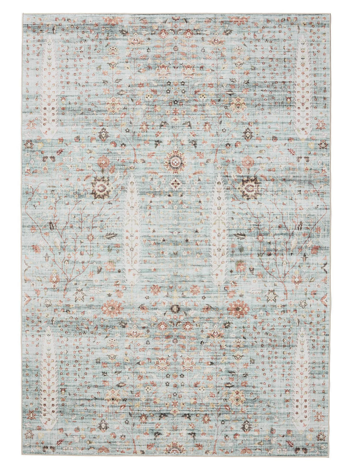 VINTAGE-TEPPICH George waschbar 120x170 cm - Türkis, Kunststoff (120/170cm) - benuta