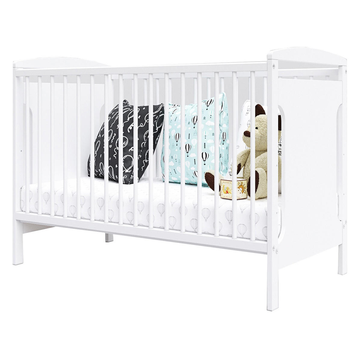 BABYBETT Elinor, Mitwachsendes, Weiß - Weiß, Holz (60/120cm) - Premiers Moments