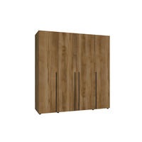 DREHTÜRENSCHRANK Arni Eiche Gold Barock - 11 Fächer - 200x206x60 cm - Eiche Artisan, Holzwerkstoff (200/206/60cm) - Ravio